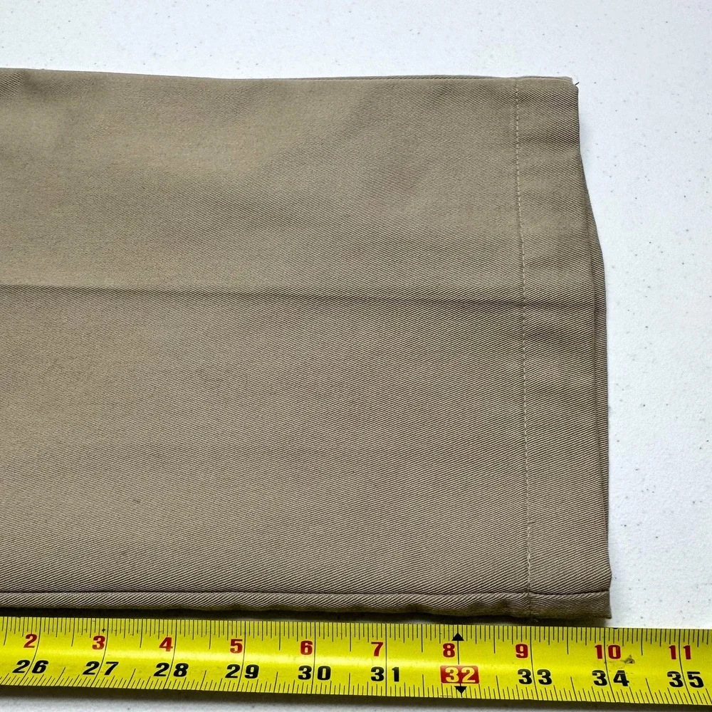 IZOD American Chino Pants Mens 38x34 Khaki Wrinkle Free‎ Classic Leg Flat Front